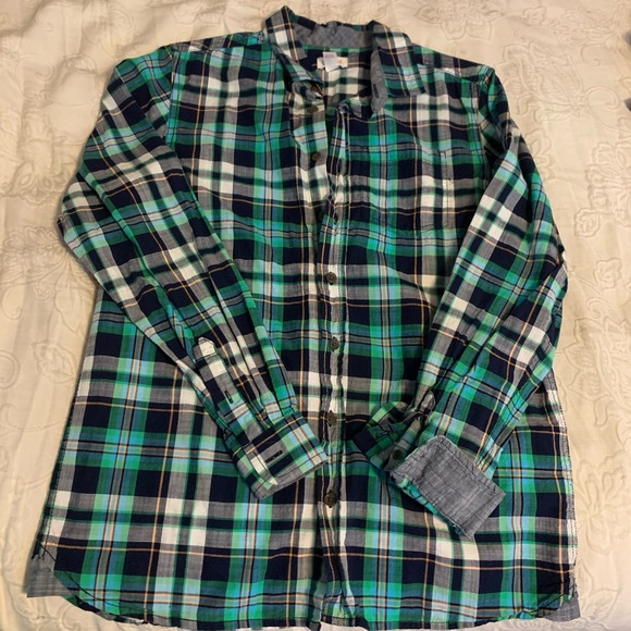 Cat & Jack Other - Cat & Jack Plaid Green Button Up